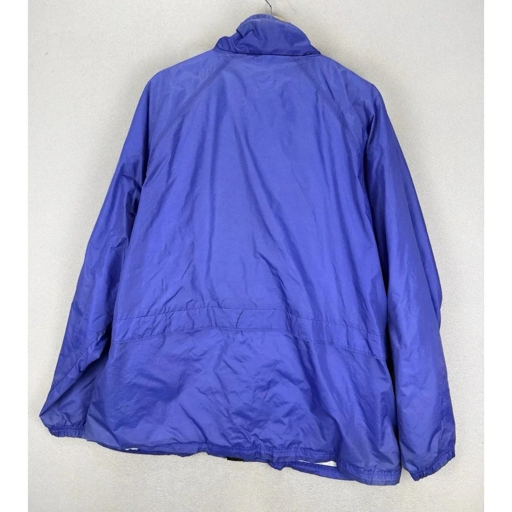 Vintage Rawlings Men's Sz XL Blue 100% Nylon Full Zip W/snaps Windbreaker Jacket